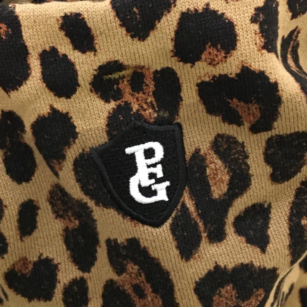 新品】パーリーゲイツ ジップパーカー ライトブラウン×黒 レオパード  