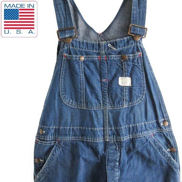 60 s BIG MAC デニム オーバーオール 縦落ち ユニオンメイド ビッグマック アメリカ製 ビンテージ D 145-21-0145 ZTW