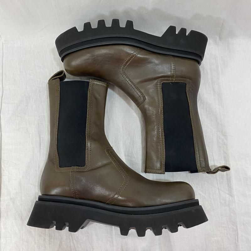 ZARAブラウン サイドゴアブーツ　サイズ大きめ茶26.6cm高級感 ZARA ザラ ブーツ サイドゴアブーツ/ブラウン/36/24.5cm/レザー