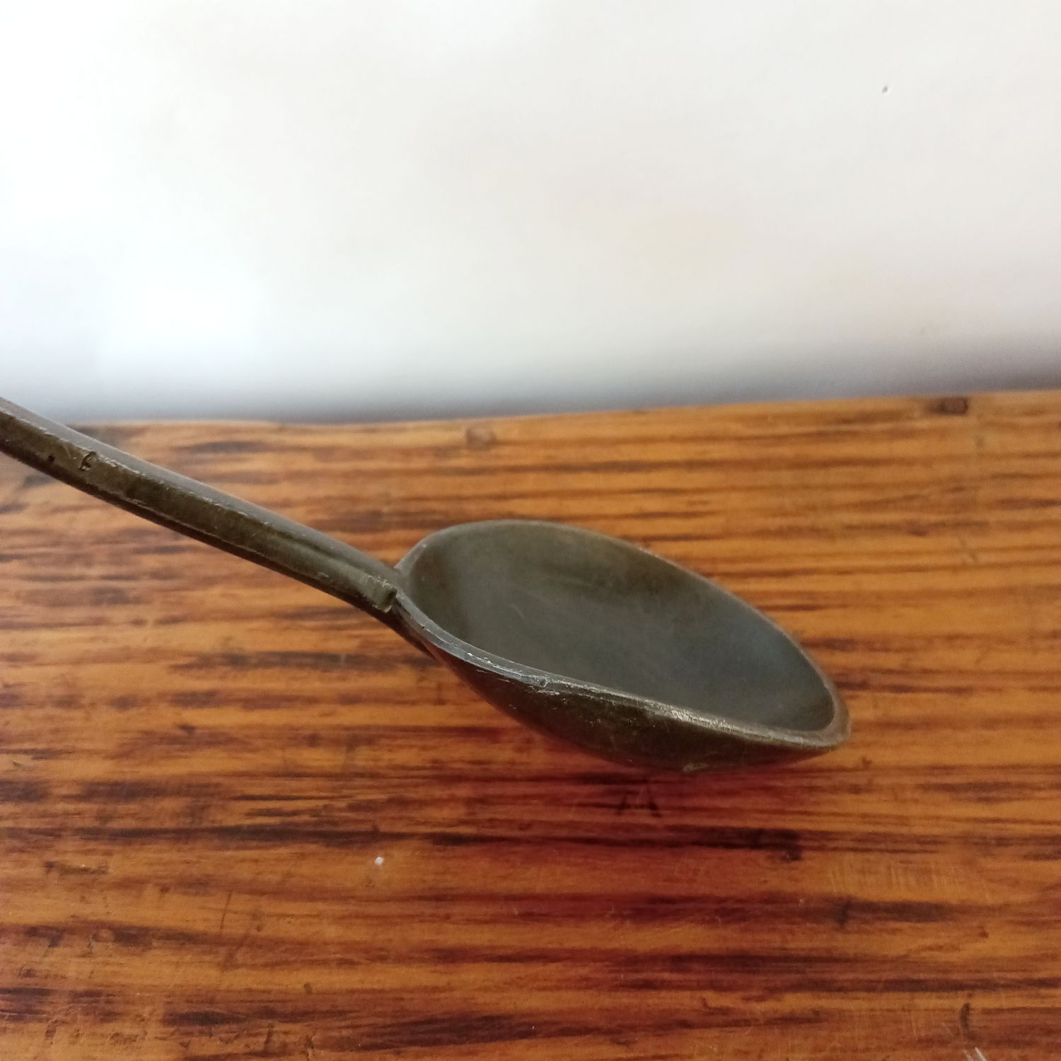 オランダ 18世紀 ピュータースプーン 錫製 17.9cm Pewter spoon