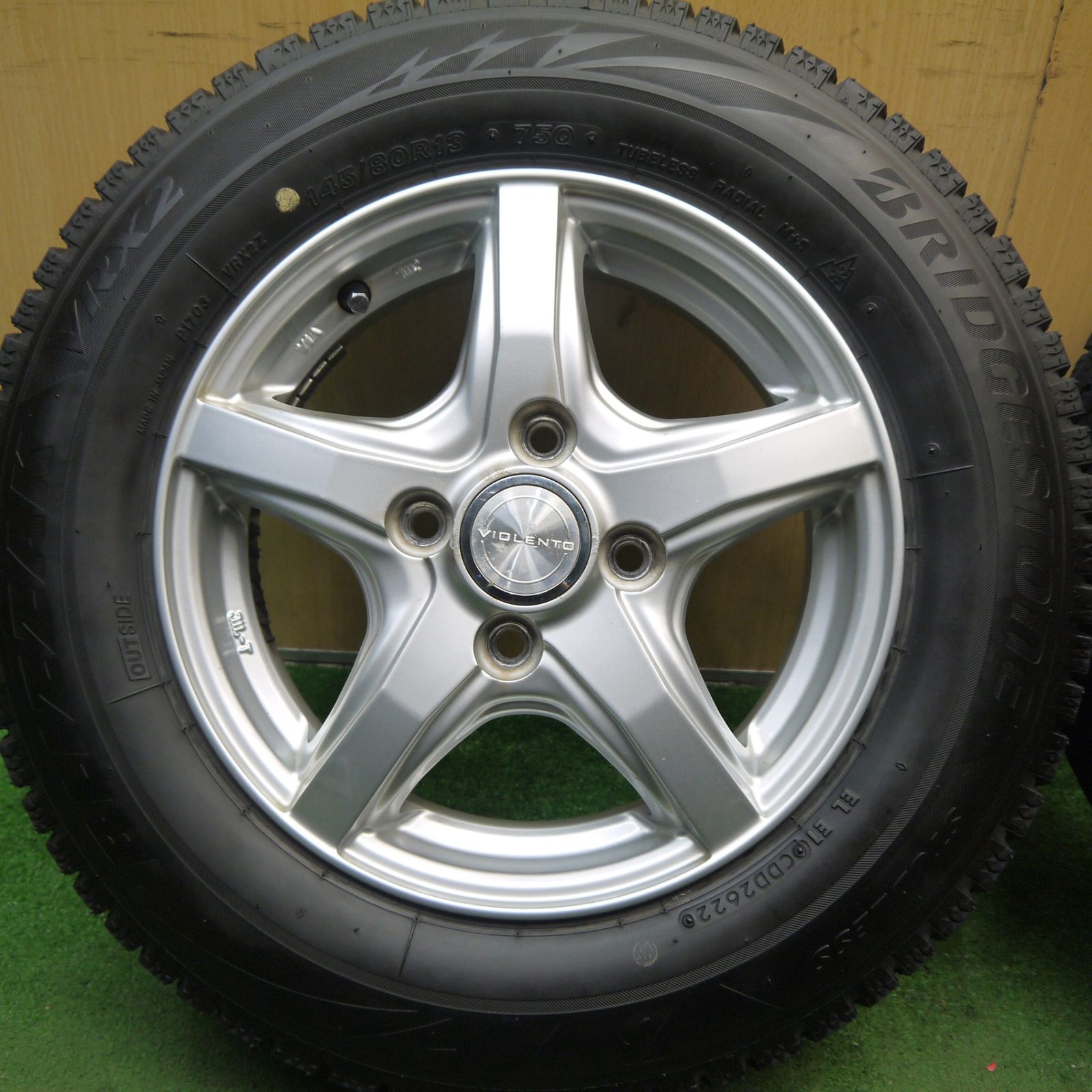 4本価格 22年 スタッドレス 145 80R13 ブリヂストン ブリザック VRX2 VIOLENTO JS ヴィオレント 13インチ PCD100 4H 5090101Hス