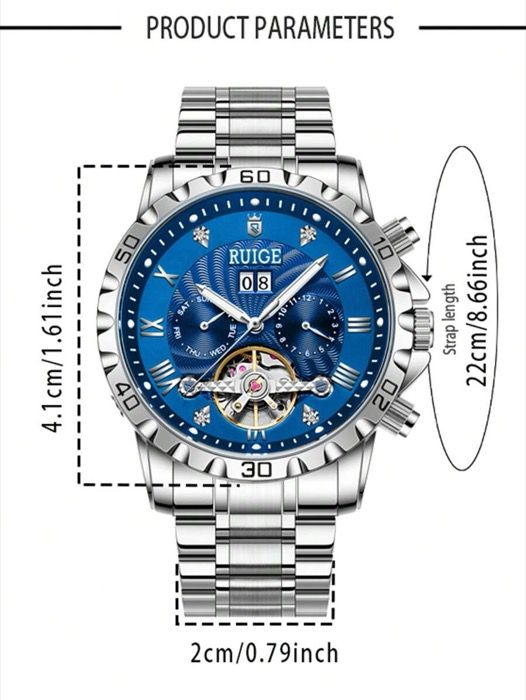 腕時計 メンズ 機械式 ビジネスメンズ フル自動巻き機械式腕時計 夜光 カレンダー スポーツ ファッション メンズウォッチ 家族や友人への理想的なギフト