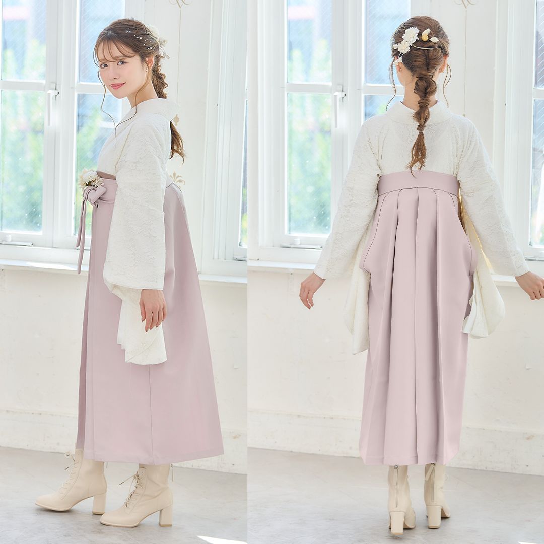 新品 総レース 袴4点セット 卒業式 小学生 大学生 SS S M L LL 卒業式 