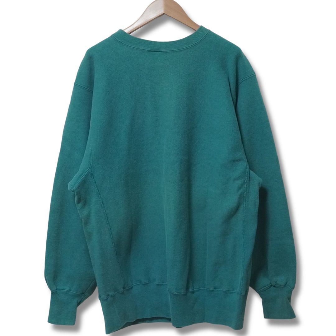 90s USA製 Champion スウェット グリーン　フェード リバースウィーブ スウェット XL グリーン 90s USA製