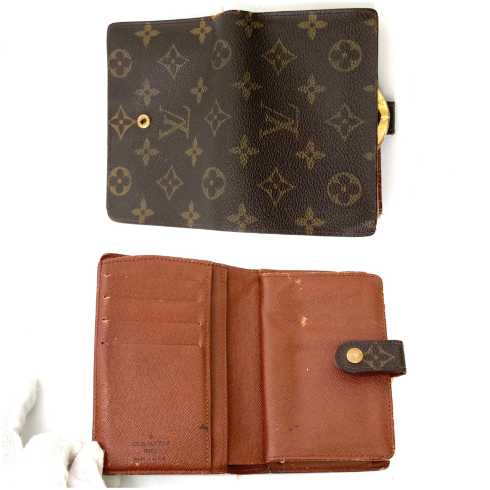 【LOUIS VUITTON】ルイヴィトン ポルト モネ ビエ ヴィエノワ がま口財布 二つ折り財布 モノグラム M61663 ★