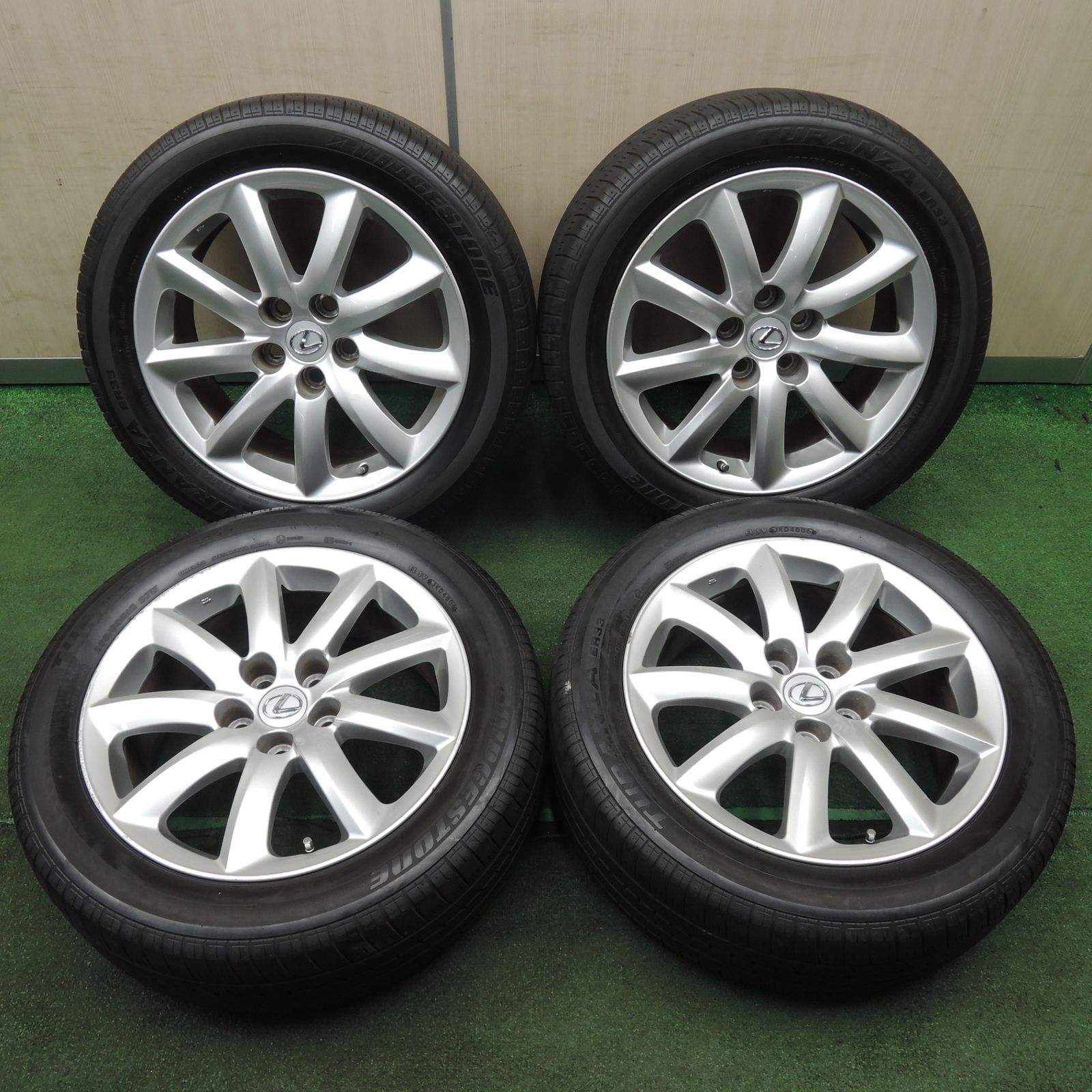 *送料無料* 4本価格レクサス LS460 LS600 純正 235/50R18 ブリヂストン トランザ ER33 18インチ PCD120/5H4030704NJノ