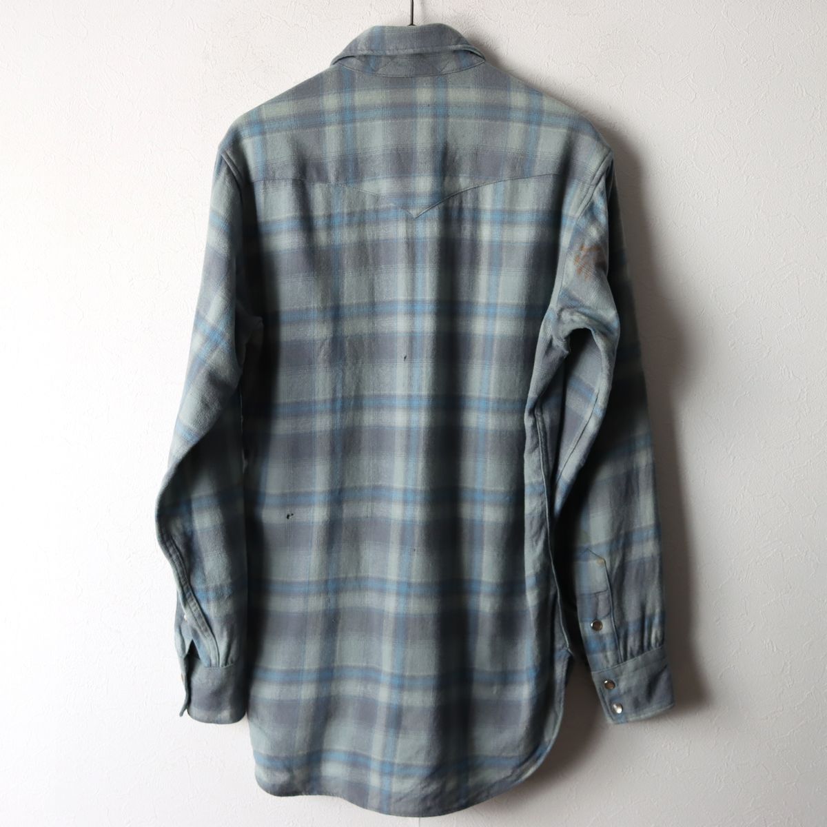 USA製 70s ペンドルトン PENDLETON チェック ネルシャツ ブルー