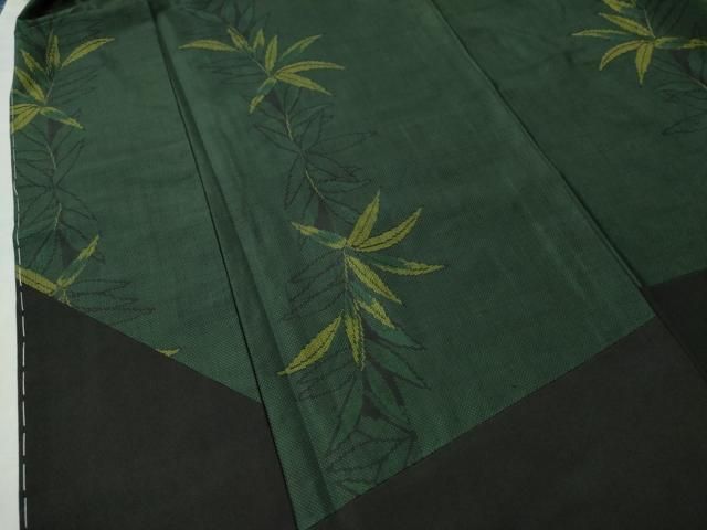 平和屋着物○本場大島紬 9マルキ 枝葉文 正絹 逸品 未使用 CAAU1715yc  