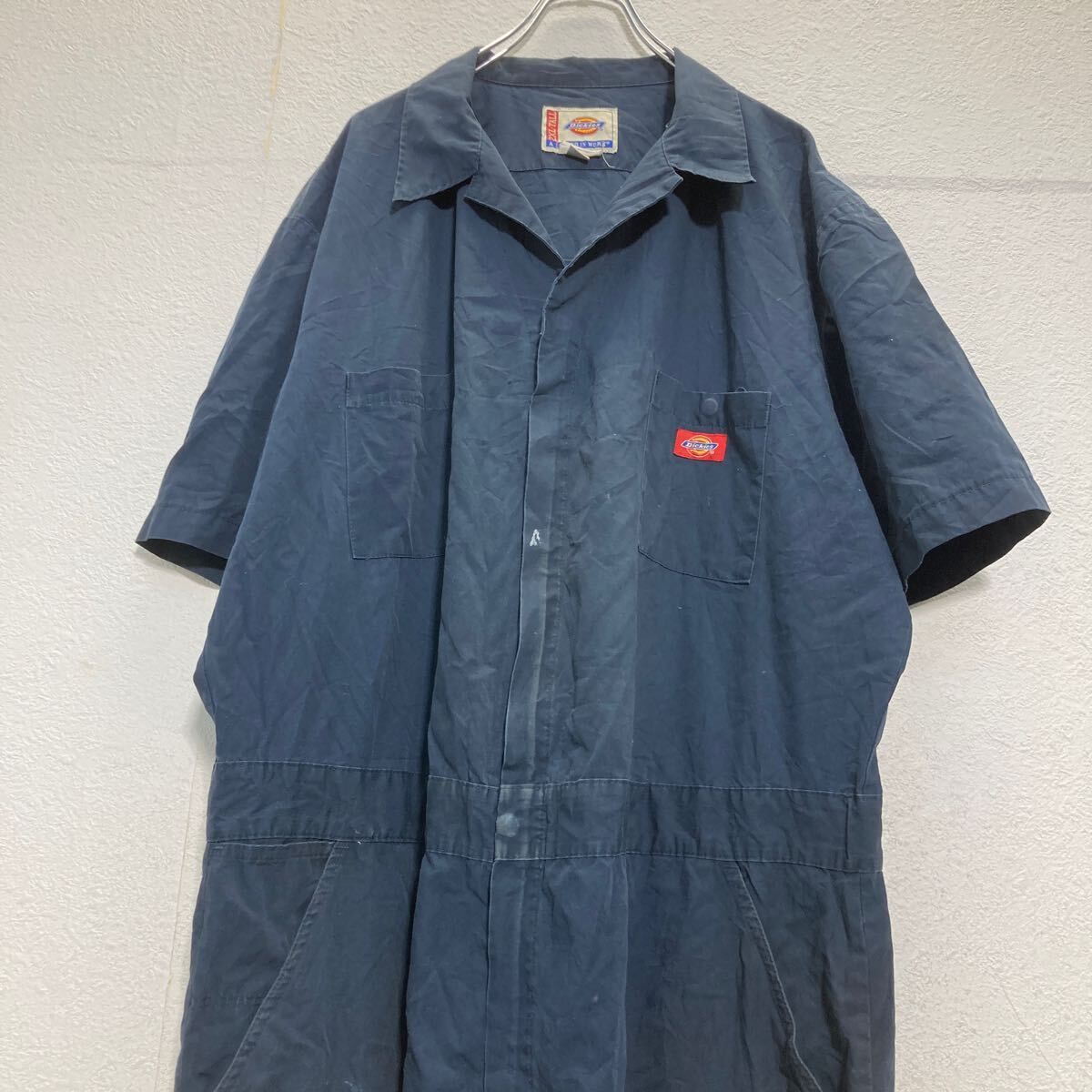 Dickies 半袖つなぎ W48 2XLT ネイビー ディッキーズ ワーク Dickies 半袖つなぎ W48 2XLT ネイビー ディッキーズ ワーク