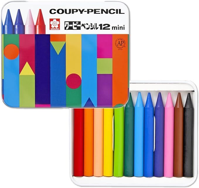 サクラクレパス 色鉛筆 クーピー ペンシル 12色 ミニ クーピー 50周年記念 FYS12-AN ::72370 - フリーショップ - メルカリ