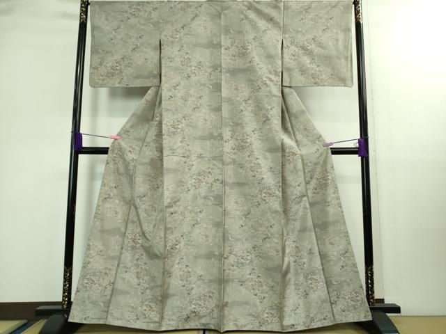 平和屋着物 上 都喜ヱ門 本場大島紬 鏡裏花鳥文 藤絹織物謹製 DZAB0164kh5