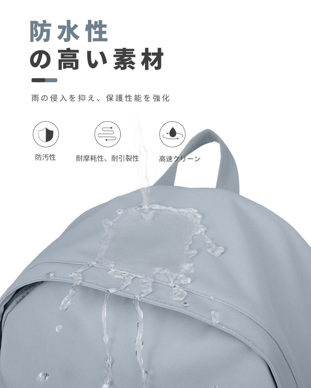 色: B-ブルー】WONHOX リュック スクールバッグ レディース 女性 リ メルカリShops ルクス ナイロンフラップバックパック tby2030z リュック グレー