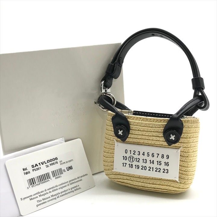 展示品 Maison Margiela メゾンマルジェラ ラフィア ストロー マイクロ  