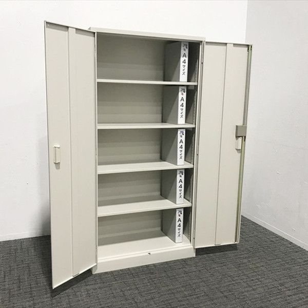 コクヨ スチール キャビネット 書庫 中古｜コクヨ｜NS｜両開き4段ラテラルユニット書庫（H6cm