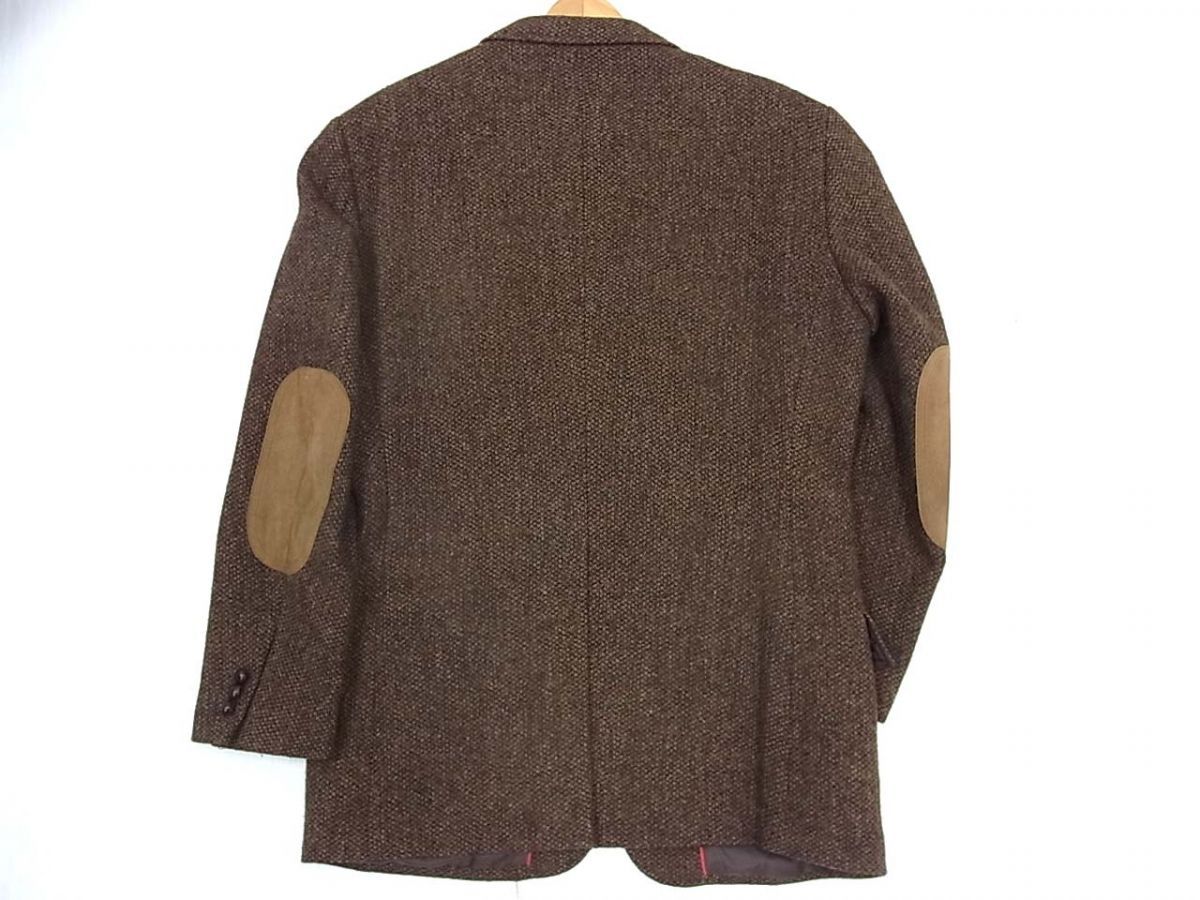 Jプレス ハリスツイード ウール ジャケット エルボーパッチ 秋冬 S相当