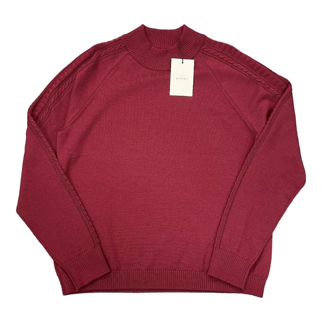 定価38500円 新品 RIVORA 22AW SIDE CABLE MOCK NECK KNIT サイド 