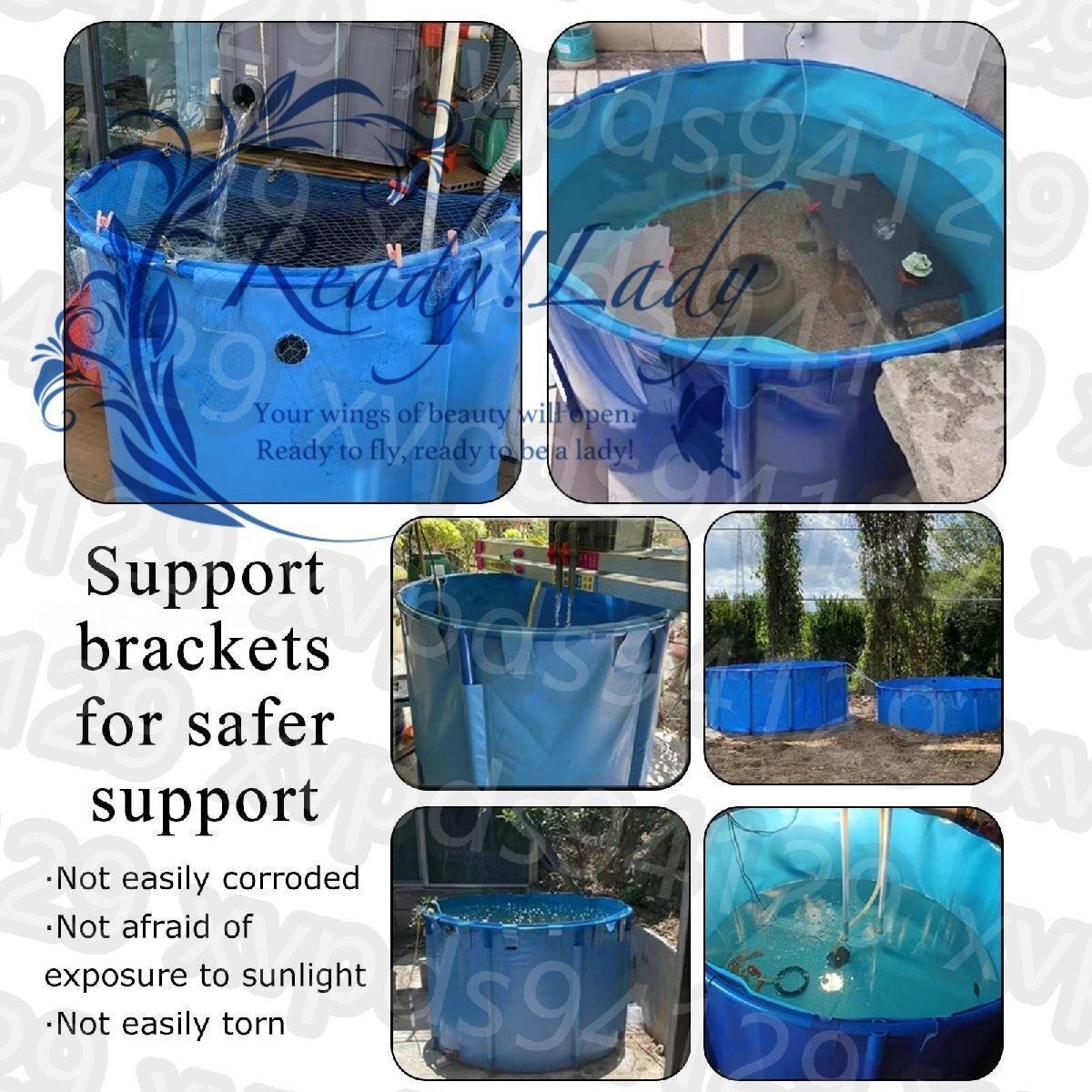 厚みのあるキャンバスの魚のいる池、ポータブル水貯蔵タンク PVC