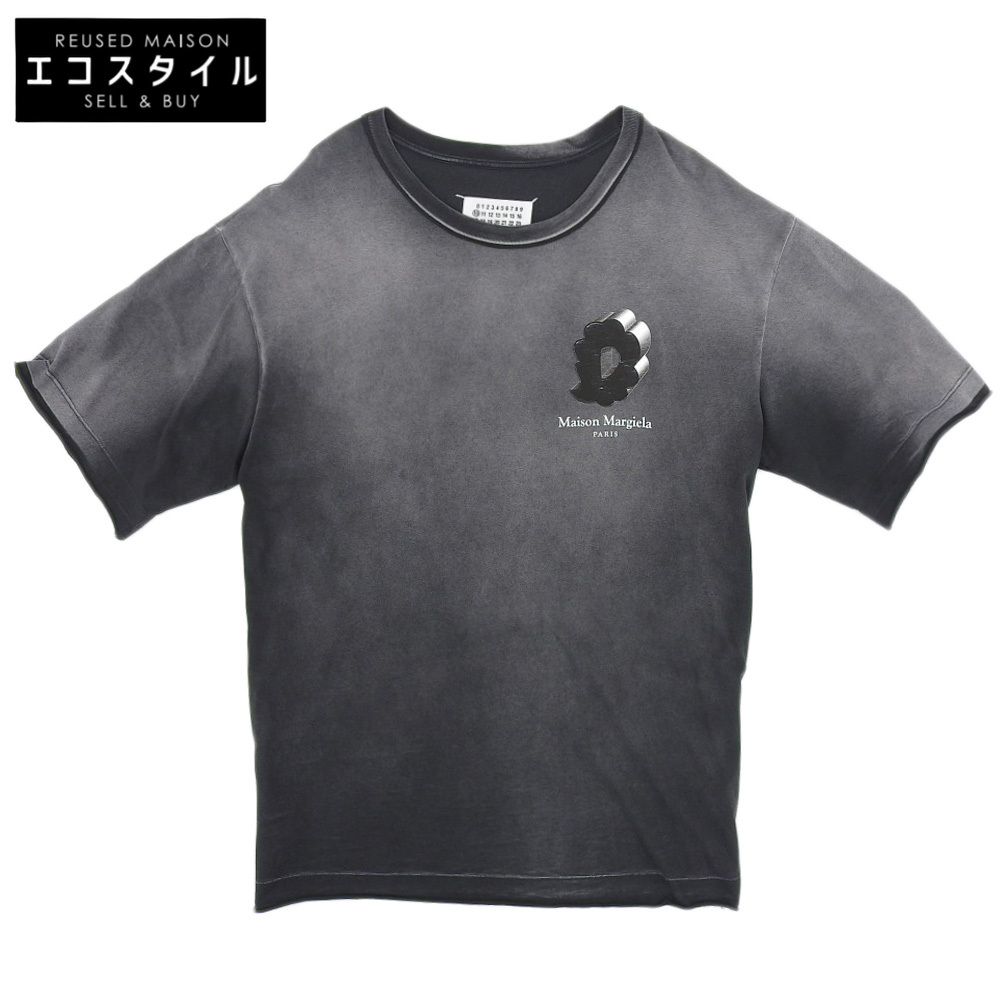 Maison Margiela メゾンマルジェラ オーバーサイズ ウォッシュド バブル ロゴ Tシャツ トップス メンズ グレー系 S S50GC0670 S