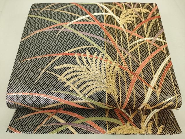 平和屋着物○両面 全通柄袋帯 本場縞大島紬 花織 京友禅 切取