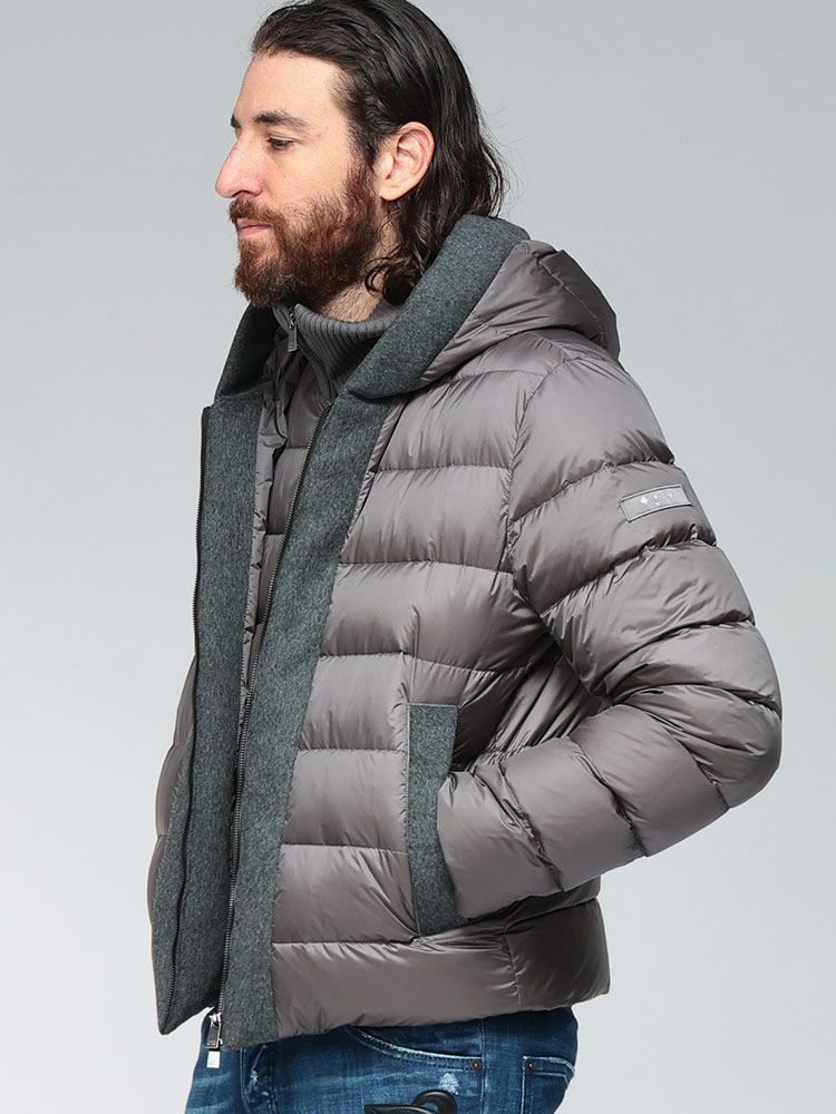 TATRAS タトラス ウールコンビ フルジップ ショート ダウンジャケット