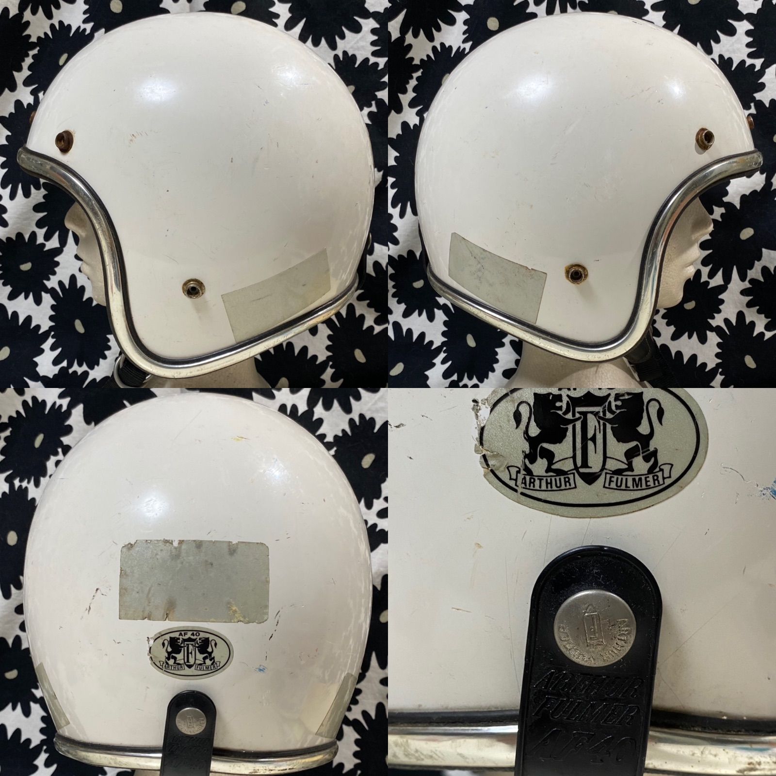 【専用】ARTHUR FULMER アーサーフルマー AF40 最初期 ソリッドホワイト 白 60’s ビンテージヘルメット 約58㎝〜60㎝  AF20 Buco BELL