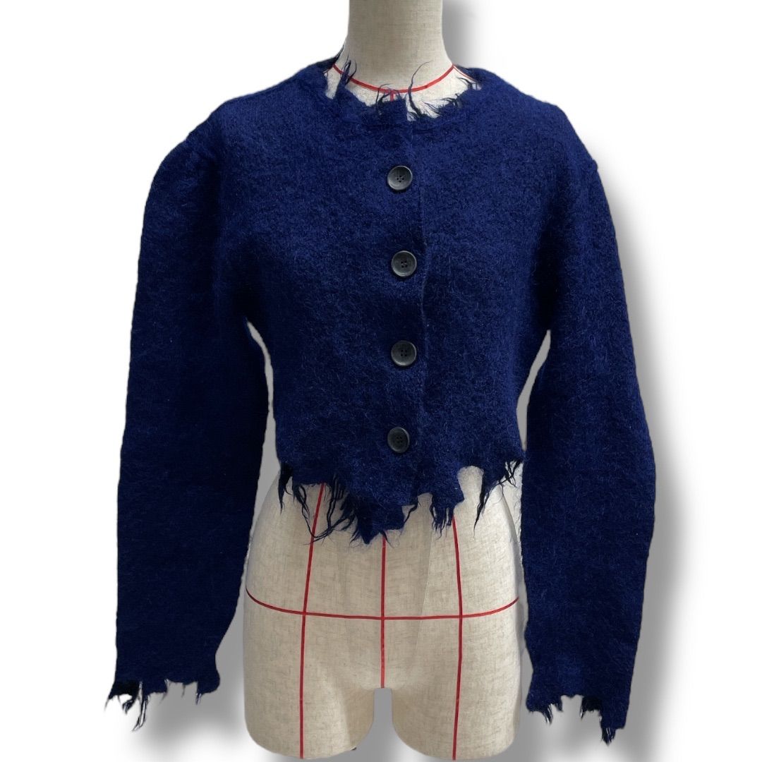 PERVERZE パーバーズ Mohair & Wool Damaged Knit Cardigan