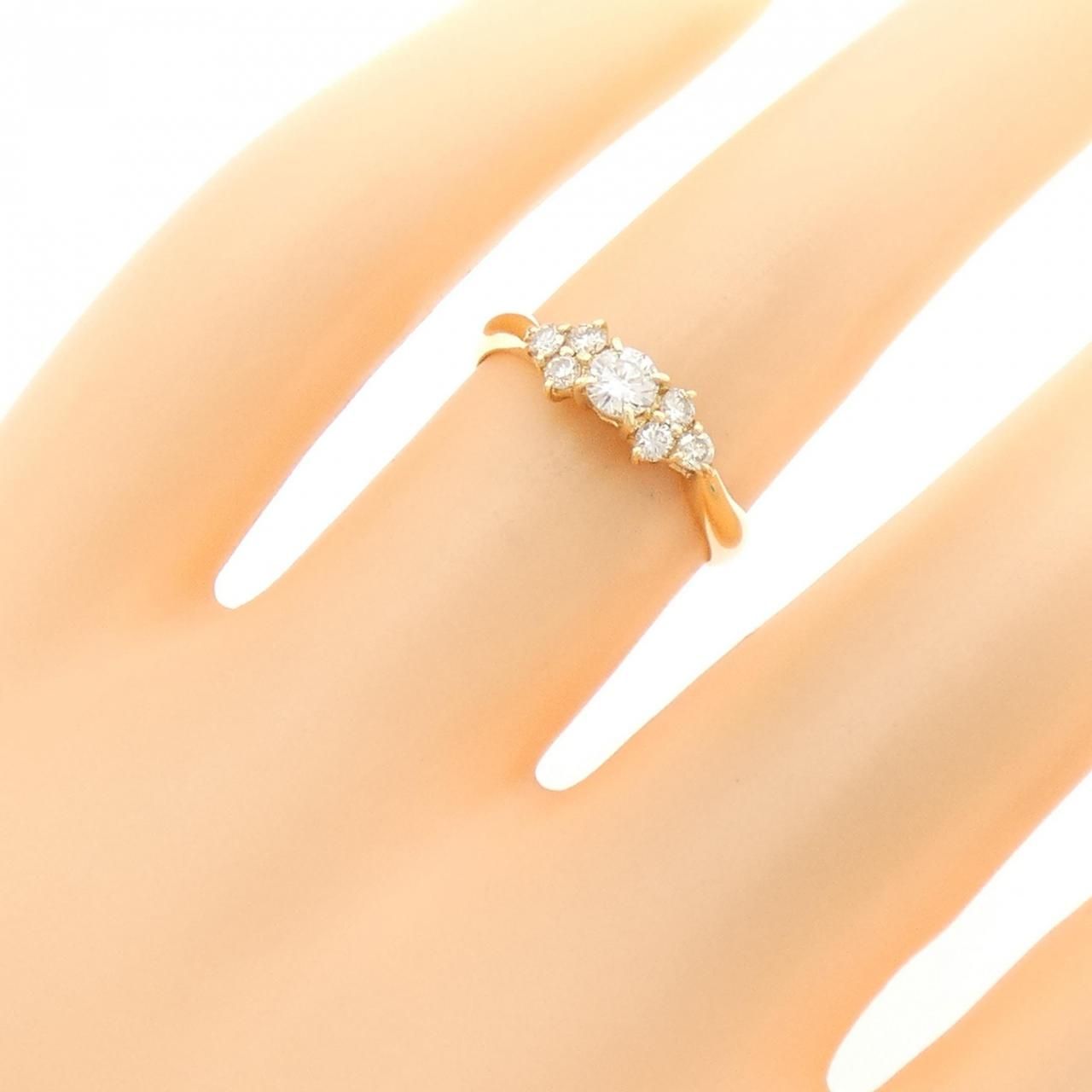 K18 ダイヤモンドリング ☆ベルシオラ☆ 7号 K18YG ダイヤモンド