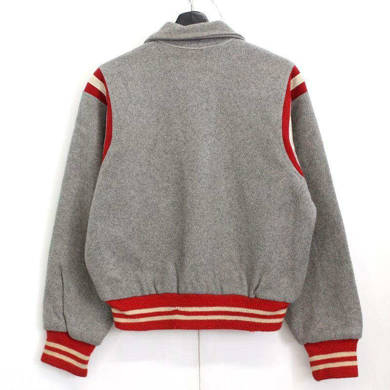 50s vintage ボタスタ ウール スタジャン メンズ Lサイズ相当