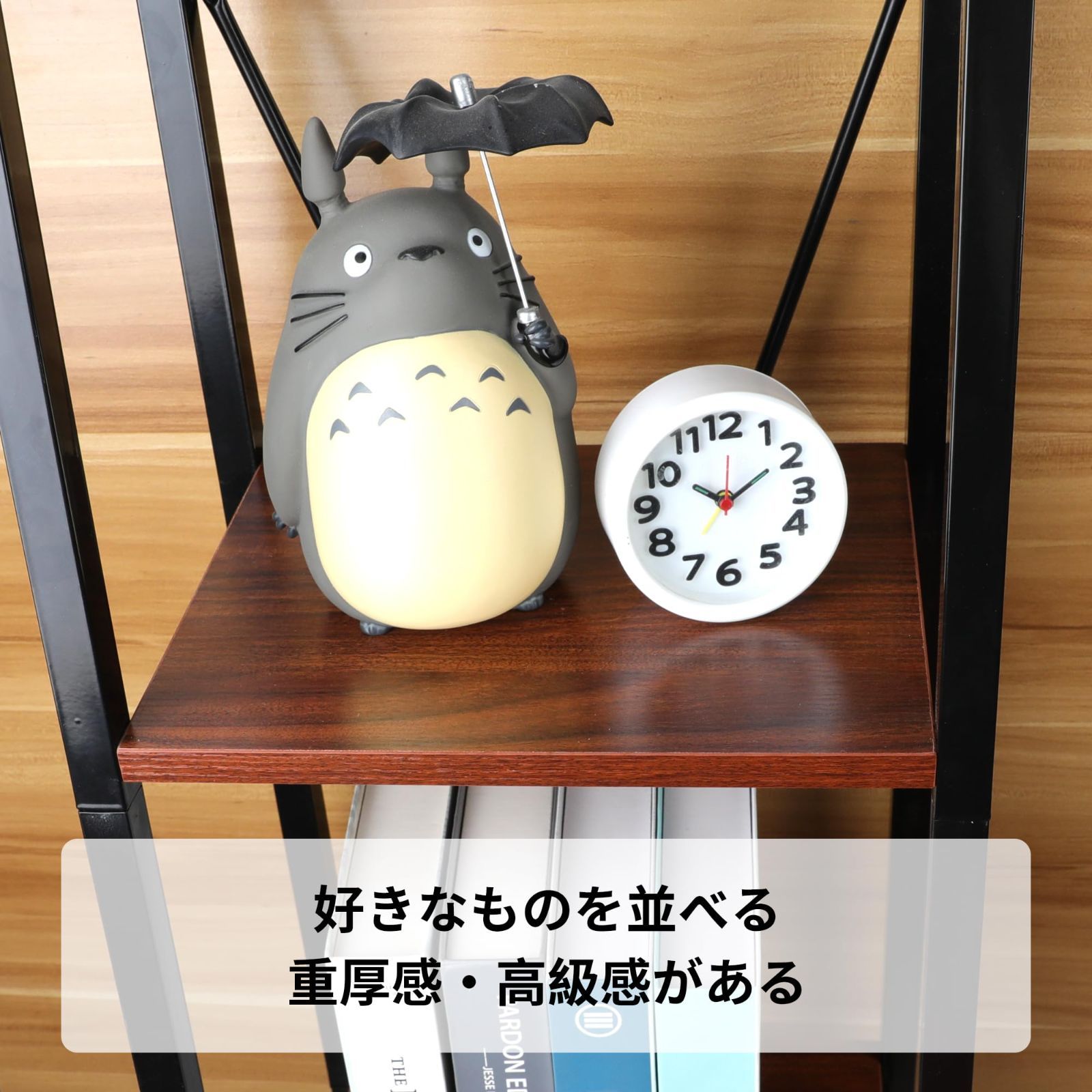 Ymitoo オープンシェルフ ラック スチールラック 4段ボール型本棚 幅34×奥行き32×高さ148cm 飾り棚 棚ラック 台形本棚 工業本棚 独立式展示植物棚 収納 玄関 リビングルーム