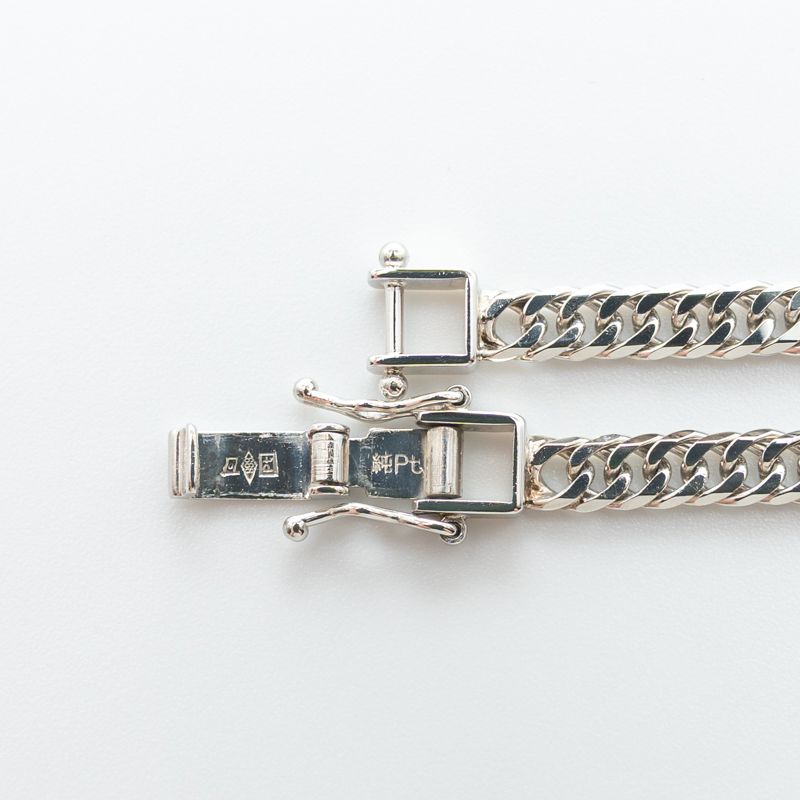 新品仕上げ中古】Pt1000 純プラチナ 喜平ネックレス(6面カットトリプル