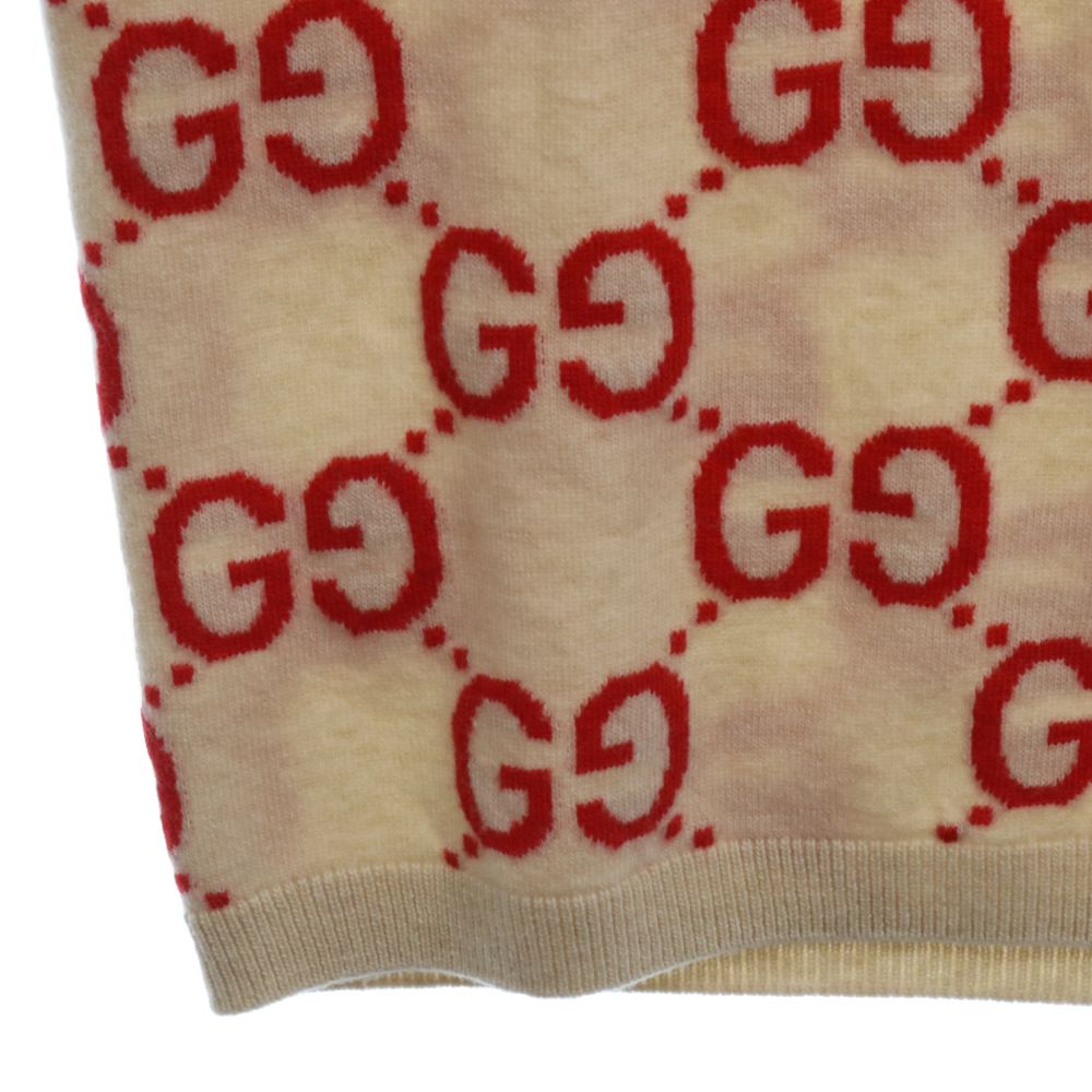 うまる　GUCCI グッチ GGコットンニットジャガードベスト　サイズL うまる様専用 GUCCI グッチ GGコットンニットジャガードベスト