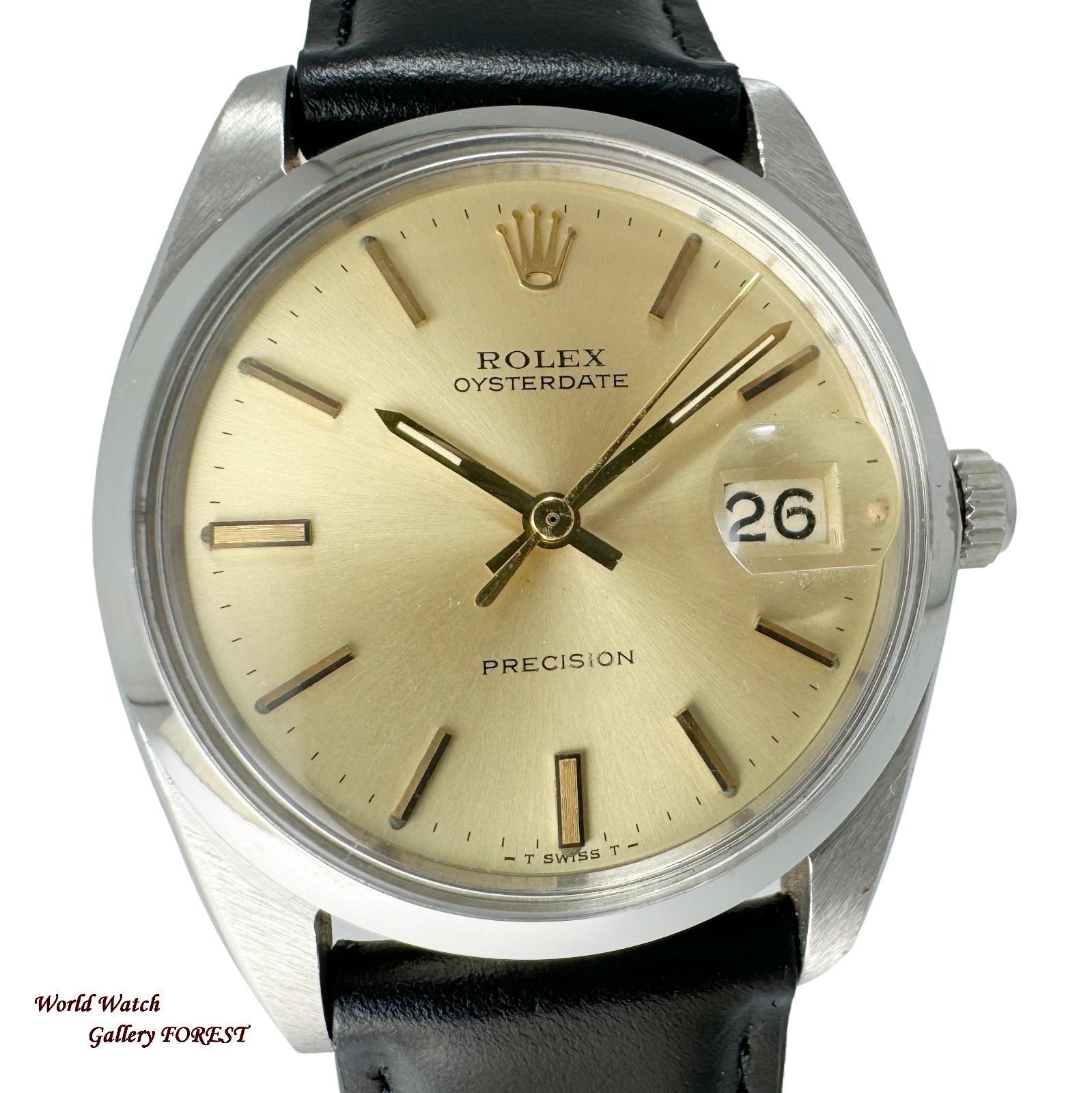 ROLEX ロレックス オイスター デイト プレシジョン Ref 6694 アンティーク ヴィンテージ 手巻き メンズ腕時計 ゴールドダイヤル