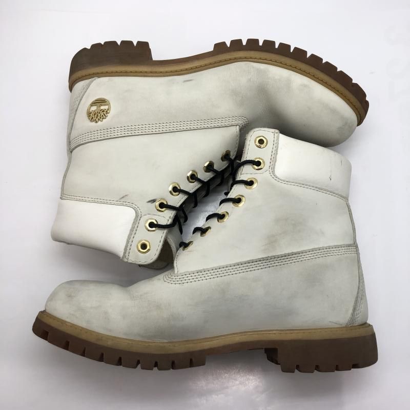 中古】Timberland 6 プレミアムブーツ サイズ9W 白 A15RN