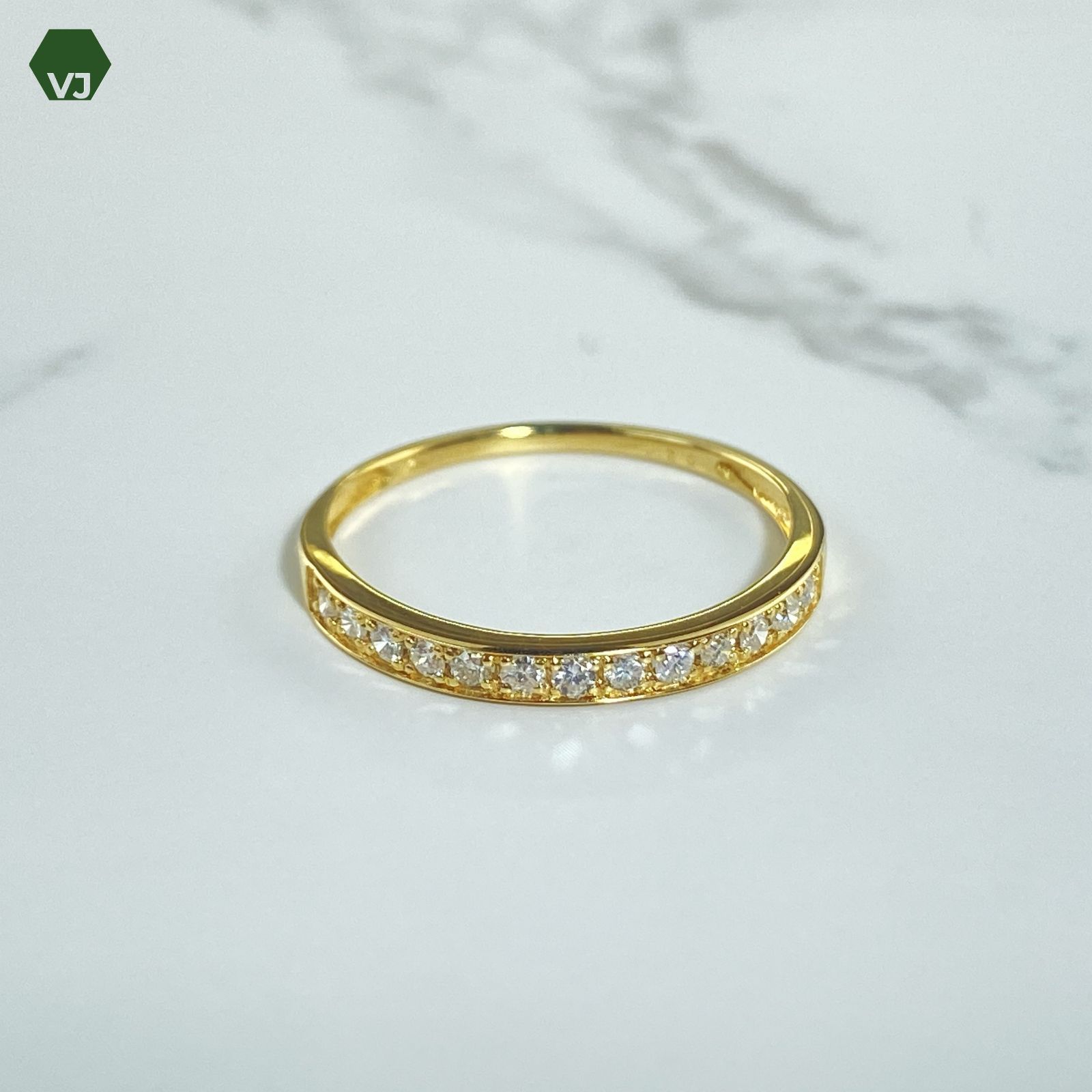 15‐29】ダイヤモンド リング D0.2ct【中古】【K18YG】【12号】☆By 