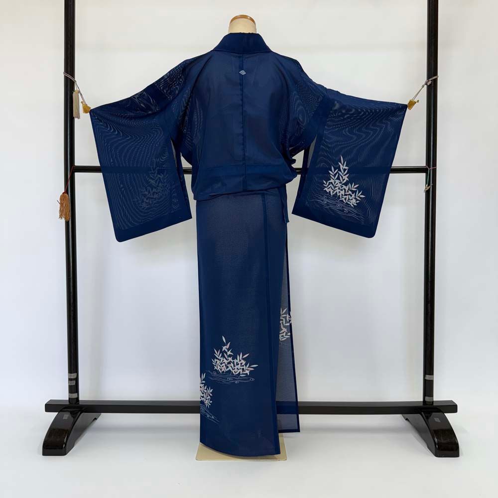D363 夏着物　訪問着　絽　ポリエステル　洗える着物　極美品 訪問着 付け下げ 絽 夏用 夏 洗える着物 礼装 ポリエステル 裄
