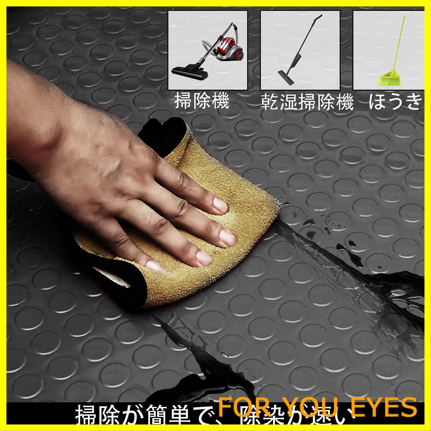 ゴムマット ゴム製フロアマット ロール コイン柄、 ガレージフロアロール 滑り止め フローリングマット 幅2フィート 3フィート 4  数量限定】Nisorpa ガレージフロアマット ガレージ ゴム マット 100*500cm 厚さ3mm ゴム製フロアマット ロール  ガレージフローリング 滑り ...