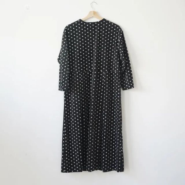 Pont de Chalons ポンデシャロン NEWコーデュロイ刺繍ワンピース ブラック 花柄 ドレス ノー DECORATOM_COM_BR