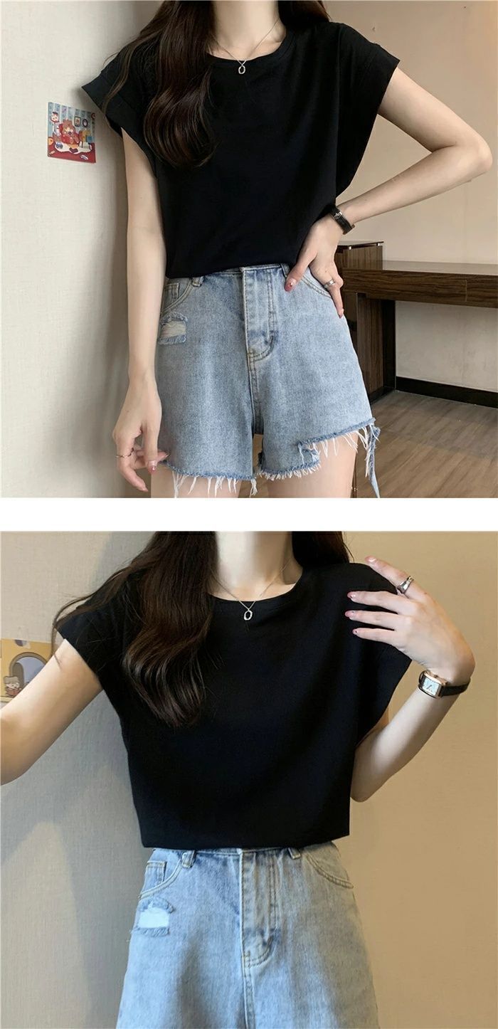 Tシャツ レディース フレンチスリーブ 甘い雰囲気 着痩せ効果 肌