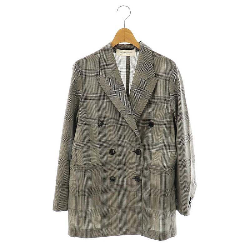 【極美品】クチュールドアダム テーラードジャケット ダブル ガンクラブチェック COUTURE D'ADAM(クチュール ド アダム)｜ガンクラブチェック