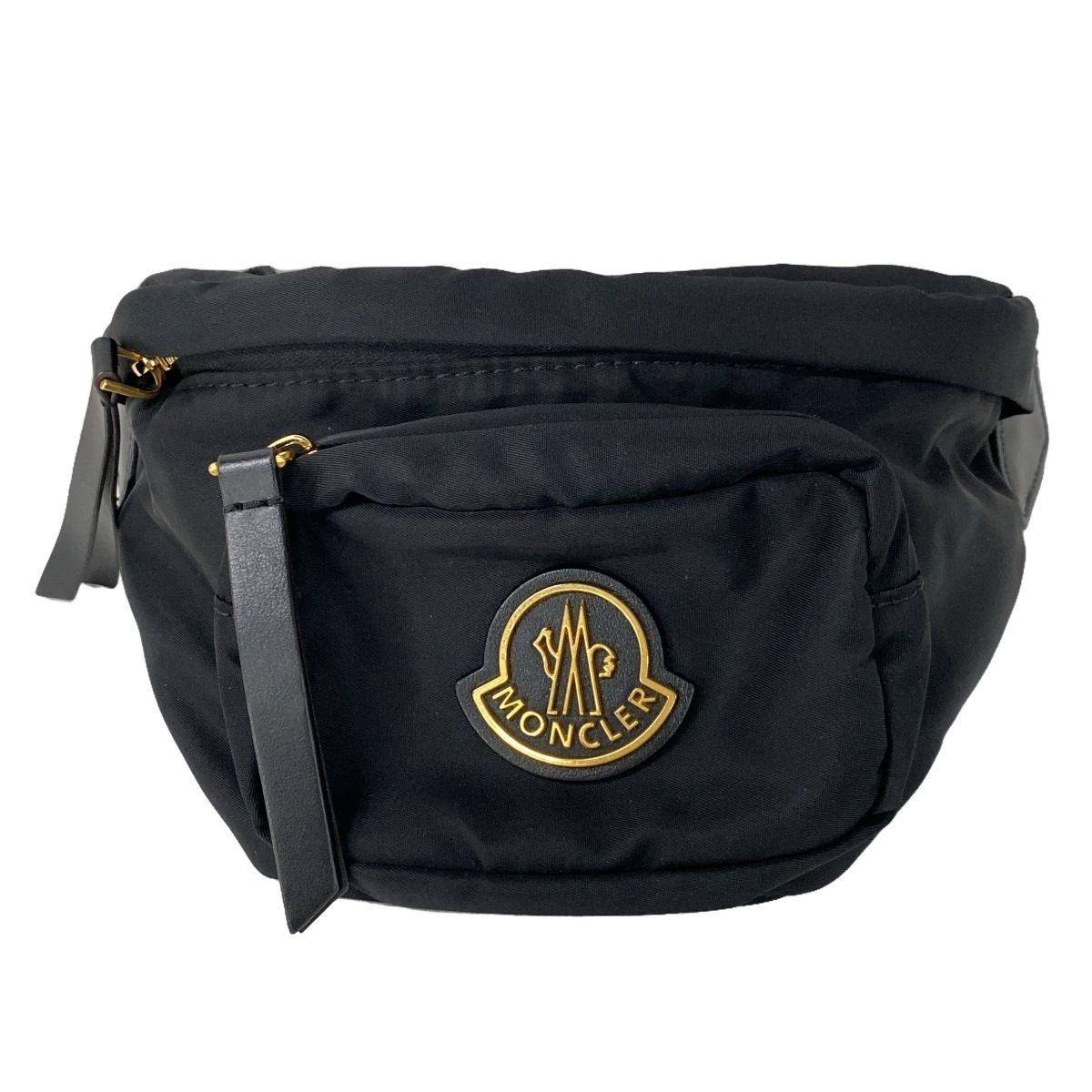 〔美品〕モンクレール　ショルダーバッグウェストポーチ　2way ブラック4K85 美品〕モンクレール ショルダーバッグウェストポーチ 2way ブラック