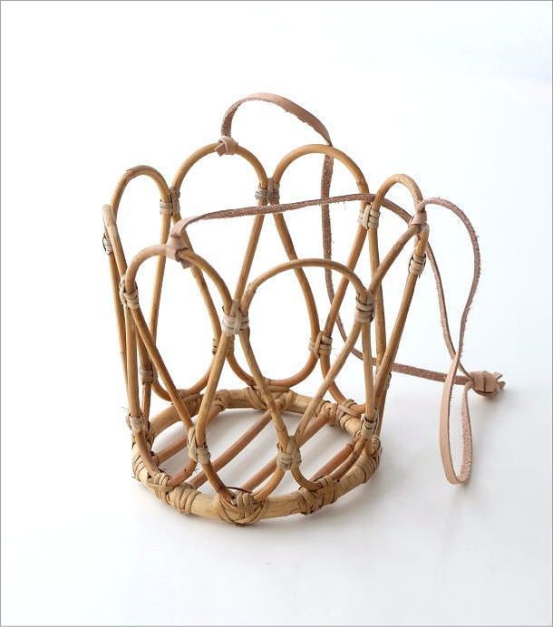 ロシア雑貨☆白樺工芸 べレスタ ベリーのリース ラウンド収納box