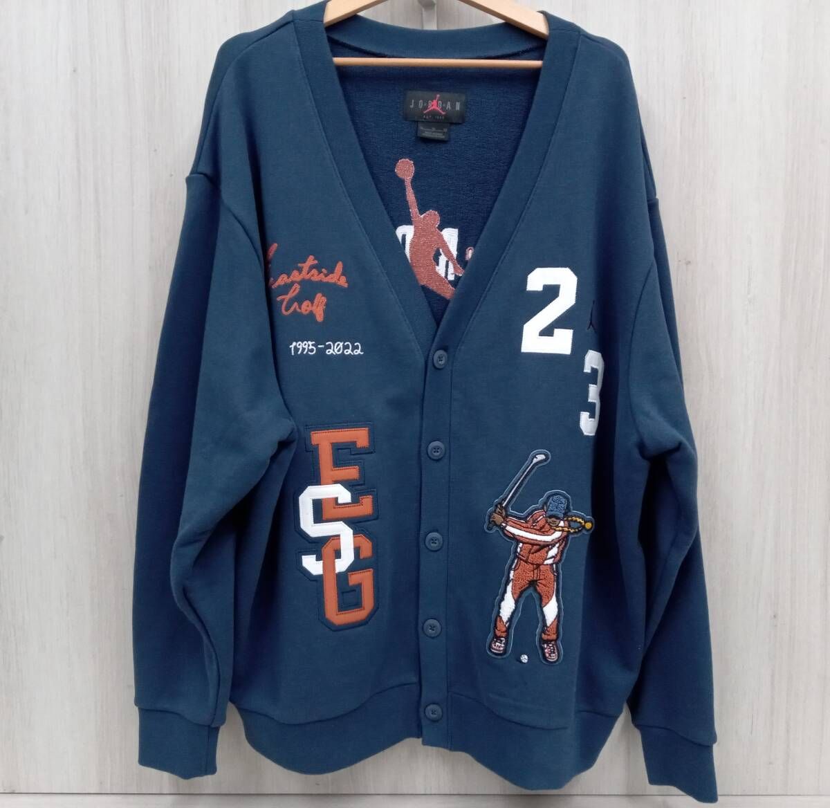 【使い勝手の良い】 NIKE JORDAN×Eastside GOLF カーディガン XLサイズ ネイビー トップス