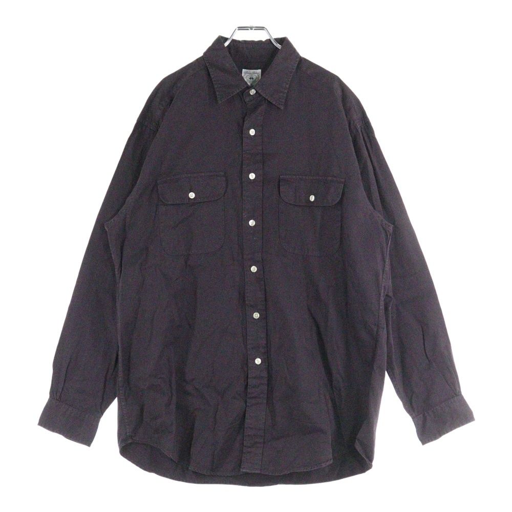 VINTAGE (ヴィンテージ) Brooks Brothers ブルックスブラザーズ マレーシア製 コットン フロントフラップポケット 長袖シャツ パープル