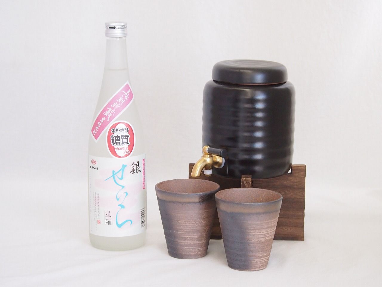 【未使用・新品】九谷焼銀彩 焼酎サーバー 木製土台付 高さ27.5㌢ 楽天市場】信楽焼 3600cc 古信楽 大型焼酎サーバー（焼き杉木台