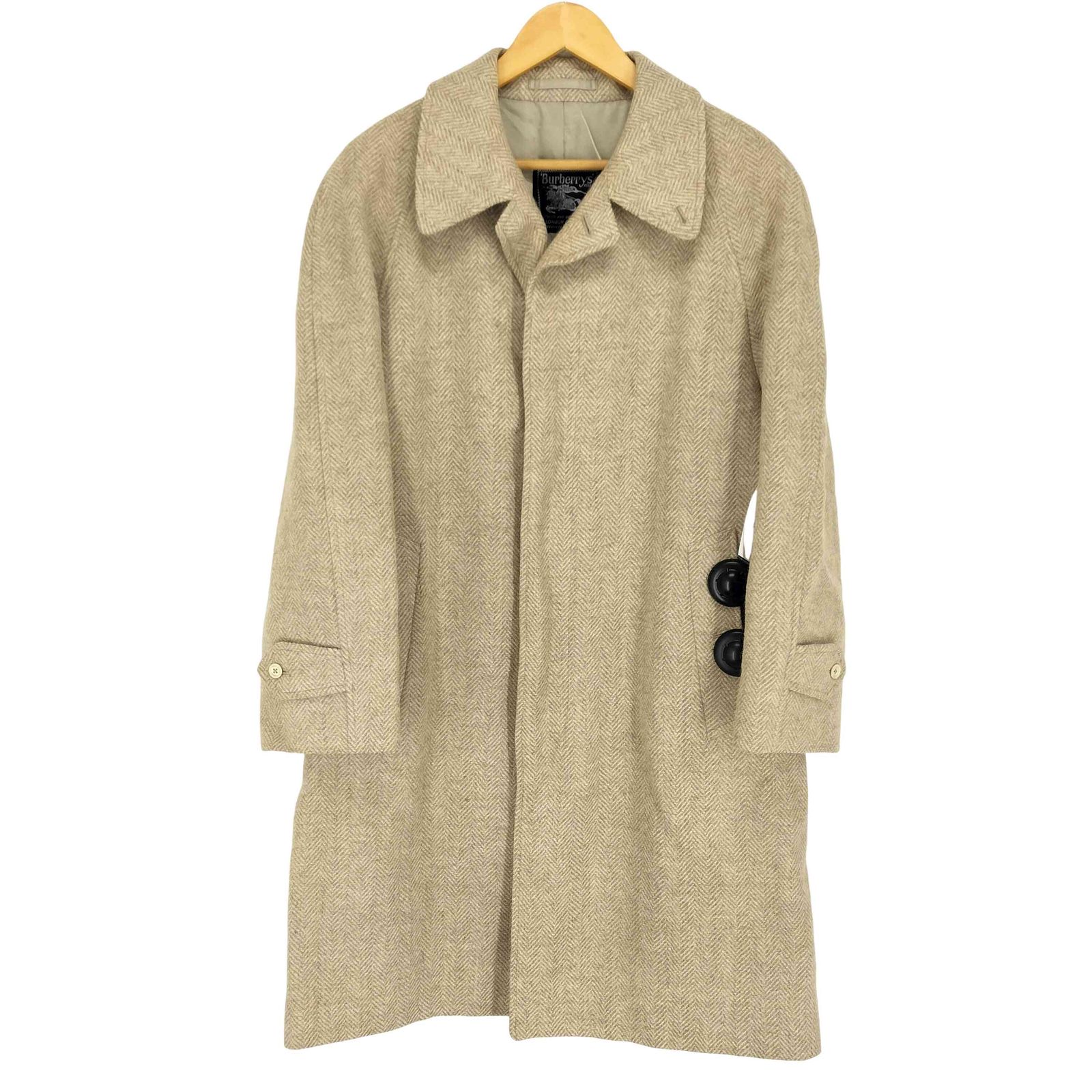 70年代【美品】Burberrys' バーバリーズ　ヘリンボーン　ツイードコート バーバリーズ BURBERRYS 70S~ STYLEDタグ ウールツイード