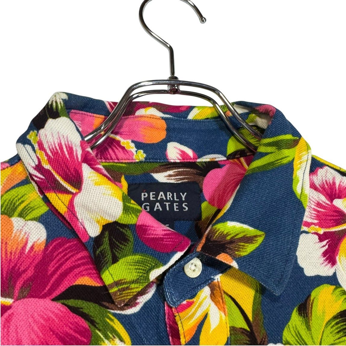 B033 PEARLY GATES パーリーゲイツ ポロ シャツ ゴルフ ウェア 総柄