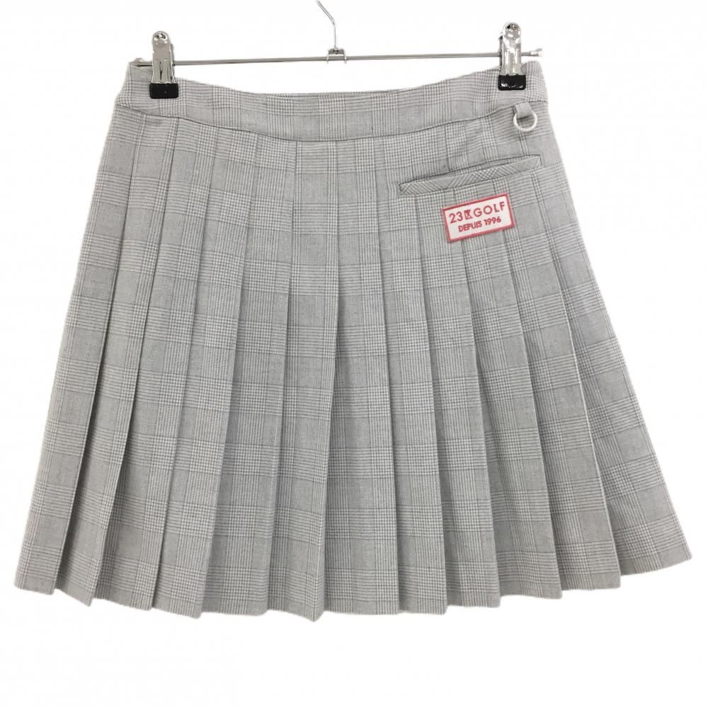 23区ゴルフ チェックスカート プリーツ 23区 ゴルフウェア チェック プリーツスカート Lサイズ ゴルフウェア