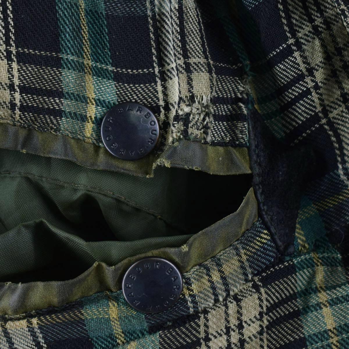 古着 80年代 バブアー Barbour BORDER ボーダー 2ワラント ワックス