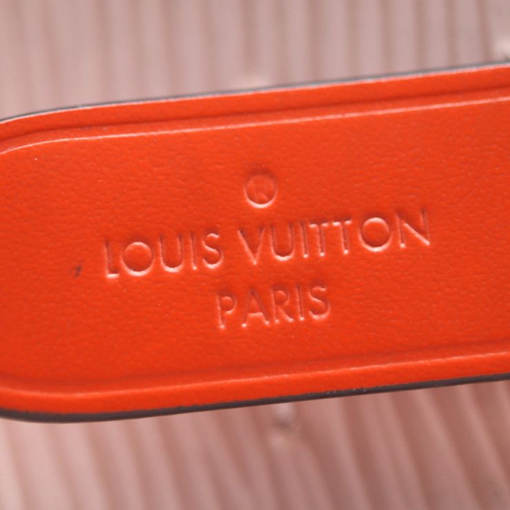 LOUIS VUITTON ルイ ヴィトン  ネオノエ ハンドバッグ M54370 エピレザー  カーフレザー ローズバレリーヌ オレンジ系 シルバー金具 2WAY ショルダー バイカラー ビトン 【本物保証】中古内側