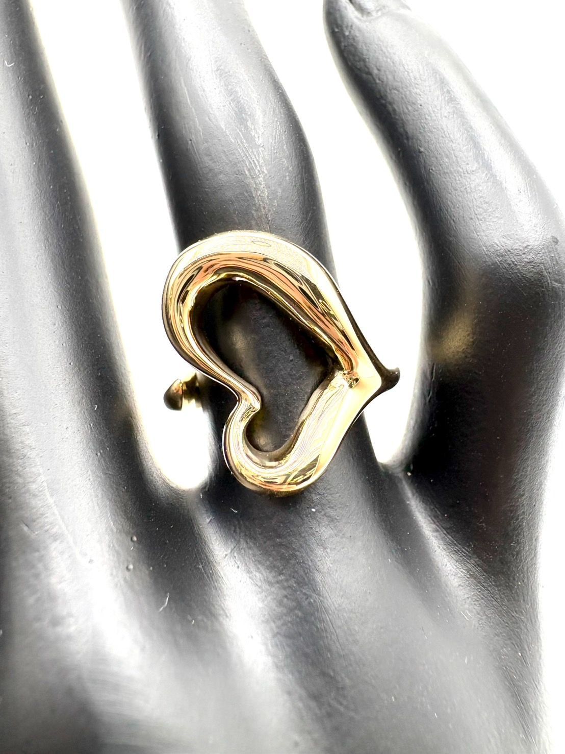 【美品】ティファニー オープンハートリング TIFFANY&Co. ティファニー オープンハート リング 指輪 6.5号 18